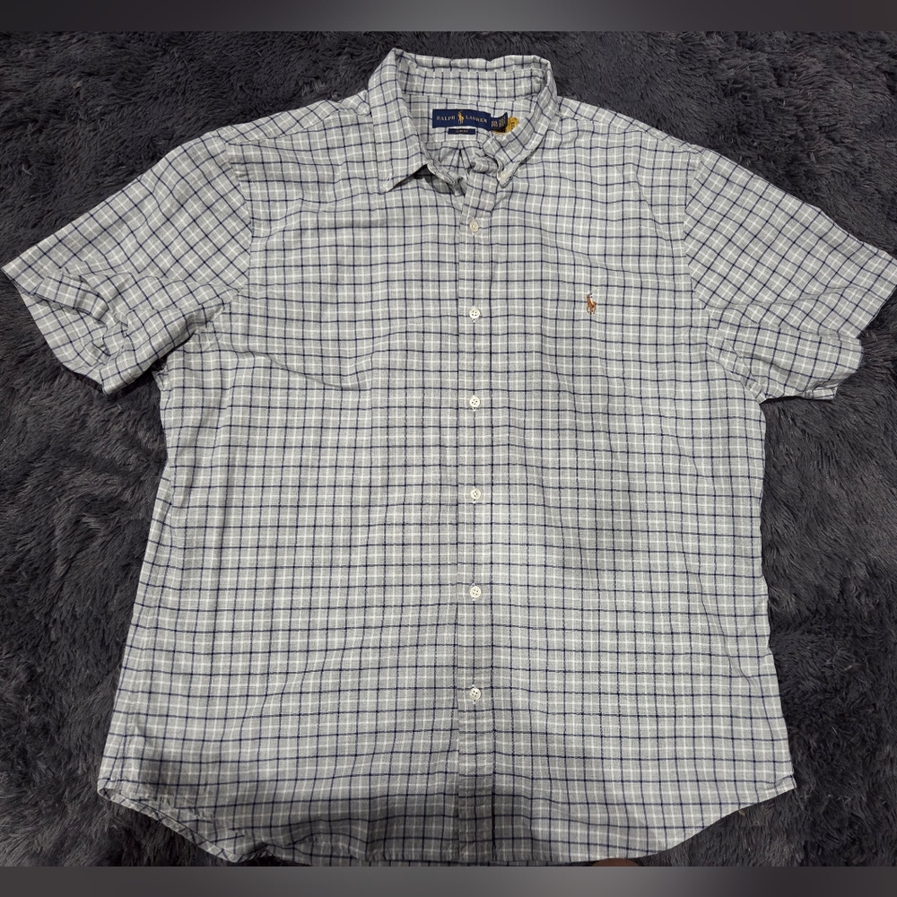 Polo Ralph Lauren short sleeve plaid oxford button-down shirt Size 2XL